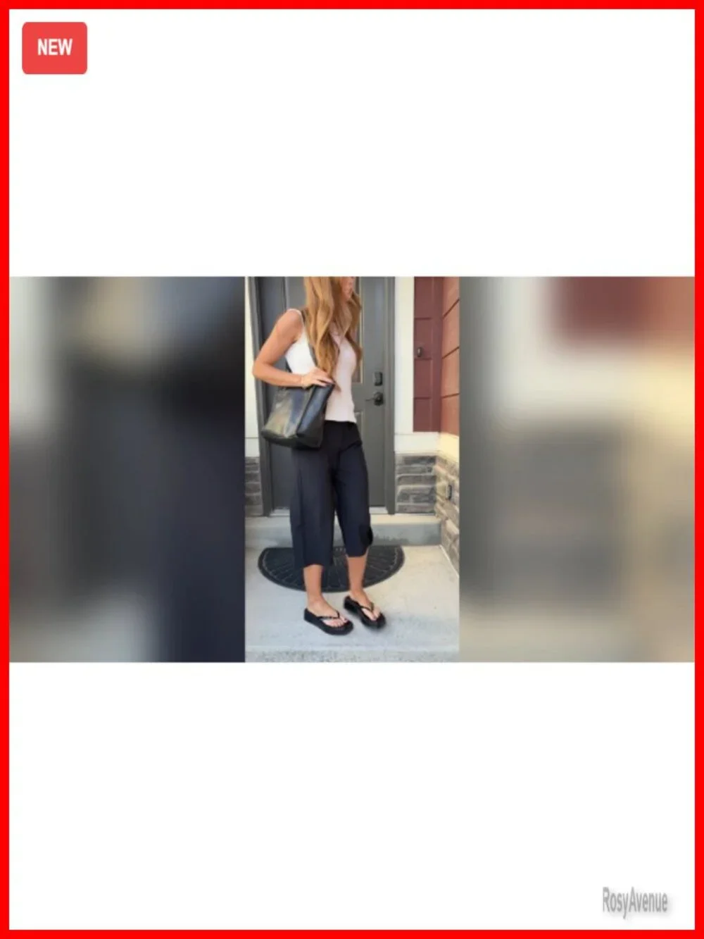 Lightweight Flowy Wide Leg Capri Pants with Pockets for Travel Beach